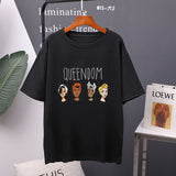 Christmas Gift Hirsionsan Gothic Character Printed T Shirt Women Harajuku Soft Summer Cotton Tshirt Korean Loose Tees Ins Casual Female Tops