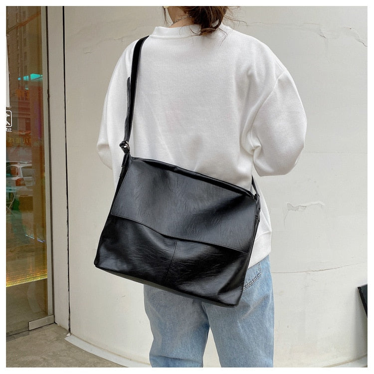 Kukombo Women's Bag Hobos Tote New High Quality Soft Pu Leather Shoulder Crossbody Bags for Women Big Black Female Shopper Tote Handbag
