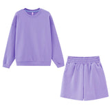 Christmas Gift 2021 Autumn Shorts Set Women Tracksuits Oversize Sweatshirts High Waist Shorts Female Two Piece Set