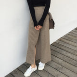 Kukombo New 2024 Autumn Winter Women Skirts Knitting Straight Korean Style Split Harajuku Elegant Vintage Long Skirts