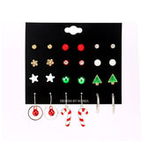 Christmas Gift Christmas Stud Earrings For Women Santa Claus Snowflake Earrings Women Accessories Gift Fashion Jewelry Wholesale New Years 2021