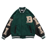 Kukombo Christmas Gift European and American high street autumn trend hip hop new baseball uniform men and women loose street jacket lovers trend