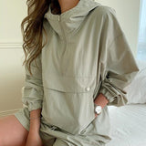 Kukombo Spring Summer Tracksuit Women's Suit 2 Pieces Set Hooded Long Sleeve Hoodies And Shorts Female Casual