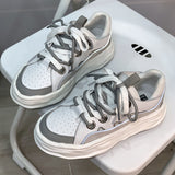 Kukombo 2021 White Autumn Sneakers Women Buffalo Tennis Sports Shoes Platform Flat Casual Basket Running Vulcanize Canvas Rubber