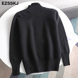 Christmas Gift 2021 Autumn winter cashmere basic warm Sweater velvet Pullovers Women female fur thick Turtleneck sweater knit Jumpers top