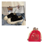 Kukombo Women Sports Shoes Canvas Platform White Tennis Casual Spring Autumn Basket Flat Vulcanize Running Sneakers Lolita Kawaii