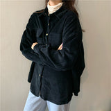Christmas Gift New oversize Women Blouses corduroy spring Tops femme Casual Women shirt long sleeve Cotton Girls Blouse New Blusas autumn