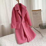 Christmas Gift 2021 Winter Thicken Warm Faux Fur Teddy Coat Women Fashion Basic Lambswool Oversized Jacket Coats Street Fluffy Long Overcoat