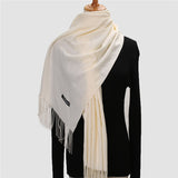 Christmas Gift 2021 Winter Scarf For Women Long Warm Cashmere Scarves Hijab Solid Lady Shawl Wrap Female Pashmina Bandana Head Scarfs Echarpe