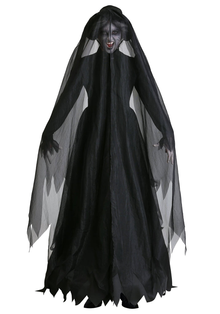 Halloween Kukombo Gothic Witch Scary Bride Cosplay Halloween Costume For Women Day Of The Dead Veil+Dress Devil Vampire Horror Disguise Carnival