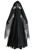 Halloween Kukombo Gothic Witch Scary Bride Cosplay Halloween Costume For Women Day Of The Dead Veil+Dress Devil Vampire Horror Disguise Carnival