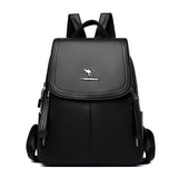Kukombo Winter Women Leather Backpacks Fashion Shoulder Bags Female Backpack Ladies Travel Backpack New Mochilas School Bags For Women