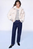 Kukombo New Women's Coat Solid Short Section Listing Lady Long Sleeve Warm Suede Jacket Winter Female Coats Outerwear