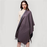 Christmas Gift Hot 2021 Winter Scarf Double Side Women's Scarves Fashion Warm And Soft Cashmere Scarf Lady Shawls Pashmina Foulard Tassel