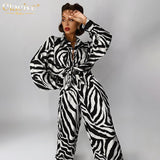 Kukombo Fashoin Stripes Pants Set Women Autumn Loose Long Sleeve Blosue Matching Wide Trousers Suit Elegant 2 Piece Pant Set