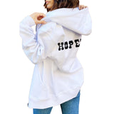 Kukombo Women Y2K E-Girl Oversized Zip Up Sweatshirt Casual Long Sleeve Hooded Jacket Drawstring Cardigan Coat 90S Vintage Streetwear