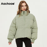 Christmas Gift Autumn Winter Women Fashion Thick Warm Padded Parkas Coats Female Long Sleeve Pockets Coat Chic Elegant Outerwear Tops