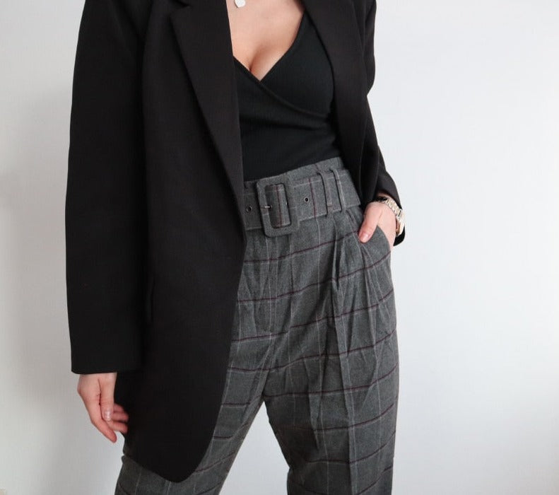 Kukombo Fashion Black Blazer Suits Women Plus Size Tailleur Femme Single Button Oversized Casual Jacket