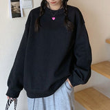 Christmas Gift Women Autumn Long Sleeve Casual Sweatshirt O Neck Loose Solid Outerwear Hoodies Femme Fashion Korean Pullover Outfits
