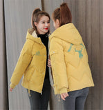 Kukombo Christmas Gift Women's Coat Hooded Parkas 2021 New Winter Jacket Down Cotton Padded Jacket Coat Warm Thick Parka Female Overcoat Outwear P934