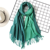 Christmas Gift Hot 2021 Winter Scarf Double Side Women's Scarves Fashion Warm And Soft Cashmere Scarf Lady Shawls Pashmina Foulard Tassel