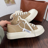 Kukombo Sneakers Women Platform Sport Shoes Korean 2022 Spring Casual Basket Flat Tennis Athletic Canvas Trainers Anime Kawaii Lolita