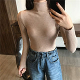 Christmas Gift 2021 Autumn New Slim Long Sleeve Jumper Women Turtleneck Knitted Pullover Winter Sweater Women Soft Warm Sweater Pull Femme 6897