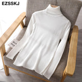 Christmas Gift 2021 Knitted Women turtleneck Sweater Pullovers spring Autumn Basic Women high neck Sweaters Pullover Slim female cheap top