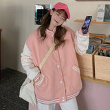 Christmas Gift Autumn Girls American Baseball Suit Jacket Coat Bomber Women Uniform Clothes Female Ladies Streetwear Casual Harajuku Gothic