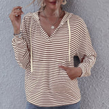 Christmas Gift New 2021 Spring Autumn Women Sweatshirts Pullovers Oversized Fashionable Hooded Korean Striped Jumper Tops SS20122AB