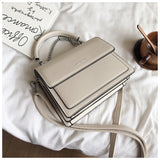 Kukombo Lady's Small Square Bags for Women New Chain Pu Leather Handbag Female Travel Shoulder Crossbody Bag Trendy Casual Tote