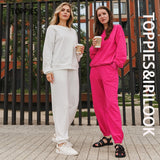 Christmas Gift 2021 Casual Shorts Set Pants Suit Women Tracksuits Harajuku Sweatshirts Elastic Waist Pencil Pants High Waist