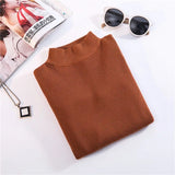 Christmas Gift Marwin New-coming Autumn Winter Tops Turtleneck Pullovers Sweaters Primer shirt long sleeve Short Korean Slim-fit tight sweater