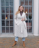 Christmas Gift Yiyiyouni Cotton-Liner Argyle Winter Jackets Women Sashes Slim Fit Thickening Long Padded Parkas Female Solid Casual Snow Coat