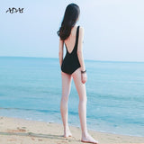 Kukombo Korean Style Black One Piece Swimsuit Women's Swimwear 2022 Sexy Backless Bodysuit Summer Beach Wear Bathing Suit Monokini