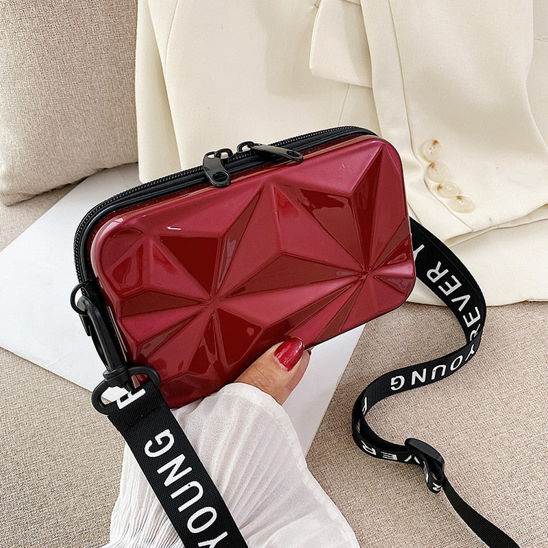 Kukombo  Luxury Hand Bags For Women 2023 New Suitcase Shape Totes Fashion Mini Luggage Bag Women's Branded Trending Famous Clutch Box Bag