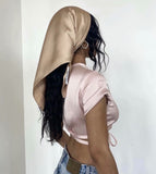 Kukombo Elegant Satin Summer Top Camis Women Backless Bandage Crop Top White Short Tops 2023 Blusas De Mujer