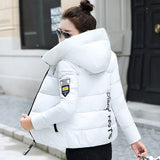 Christmas Gift 2021 New Winter Parkas Women Jacket Hooded Thick Warm Short Jacket Cotton Padded Parka Basic Coat Female Outerwear Plus Size 5XL