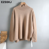 Christmas Gift Autumn Winter basic oversize thick Sweater pullovers Women 2021 loose cashmere  turtleneck Sweater Pullover female Long Sleeve