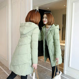 Christmas Gift 2021 New Women Parkas Winter Jacket Hooded Long Coat Thick Warm Cotton-padded Clothes Female Parka Jackets Snow Coat Outerwear