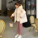 Christmas Gift Winter Fashion Loose Winter Cotton Overcoat Down Jacket Cotton-Padded Clothes Women's Short Style Cotton-Padded Jacket clothes