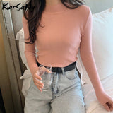 Christmas Gift Autumn Women Sweaters And Pullovers Turtleneck Slim Women's Jumper White Knitted Tops Winter Ladies Sweater Woman 2021 Korean
