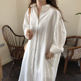 Christmas Gift S-2XL Cotton New Summer Shirt Dress Pink Evening Vintage Dress Party Oversize Long Beach Women Dresses Loose Robe Vestido pure