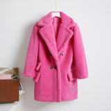 Christmas Gift Candy Color Long Teddy Coat Women Jacket 2021 Autumn Winter Thick Warm Padded Jackets Coats Oversized Ladies Lambswool Fur Coats