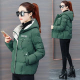 Kukombo 2022 New Winter Jacket Women Parkas Hooded Thick Down Cotton Padded Parka Female Jacket Short Coat Slim Warm Outwear P772