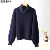 Christmas Gift Autumn Winter oversize thick Sweater pullovers Women 2021 loose cashmere turtleneck big size Sweater Pullover for women female