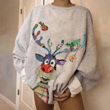 Christmas Gift Christmas tops pullover  women's jacket streetwear pullover sweatshirt vintage 2021 women clothing oversized sweatshirts y2k met