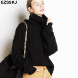 Christmas Gift Soft oversized Cashmere Sweaters Women 2021 puff sleeve Winter sweater Pullovers Loose Female  Warm Basic sweater Jumper