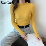 Christmas Gift Autumn Women Sweaters And Pullovers Turtleneck Slim Women's Jumper White Knitted Tops Winter Ladies Sweater Woman 2021 Korean