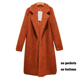 Christmas Gift 2021 Autumn Long Winter Coat Woman Faux Fur Coat Women Warm Ladies Fur Teddy Jacket Female Plush Teddy Coat  Outwear